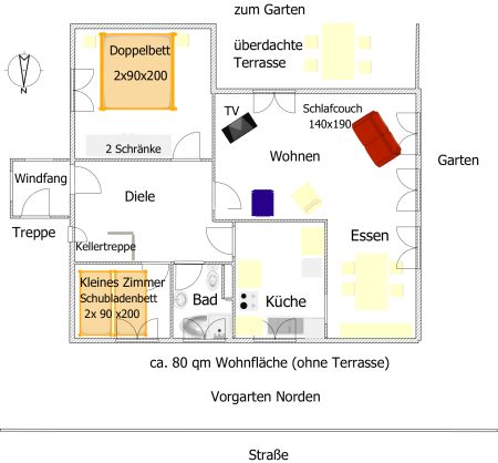 Grundriss Ferienhaus Berlin-Cottage